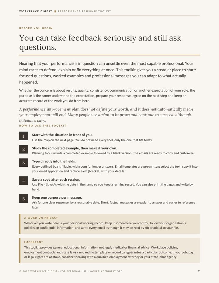 Inside page preview of Navigating Performance Concerns