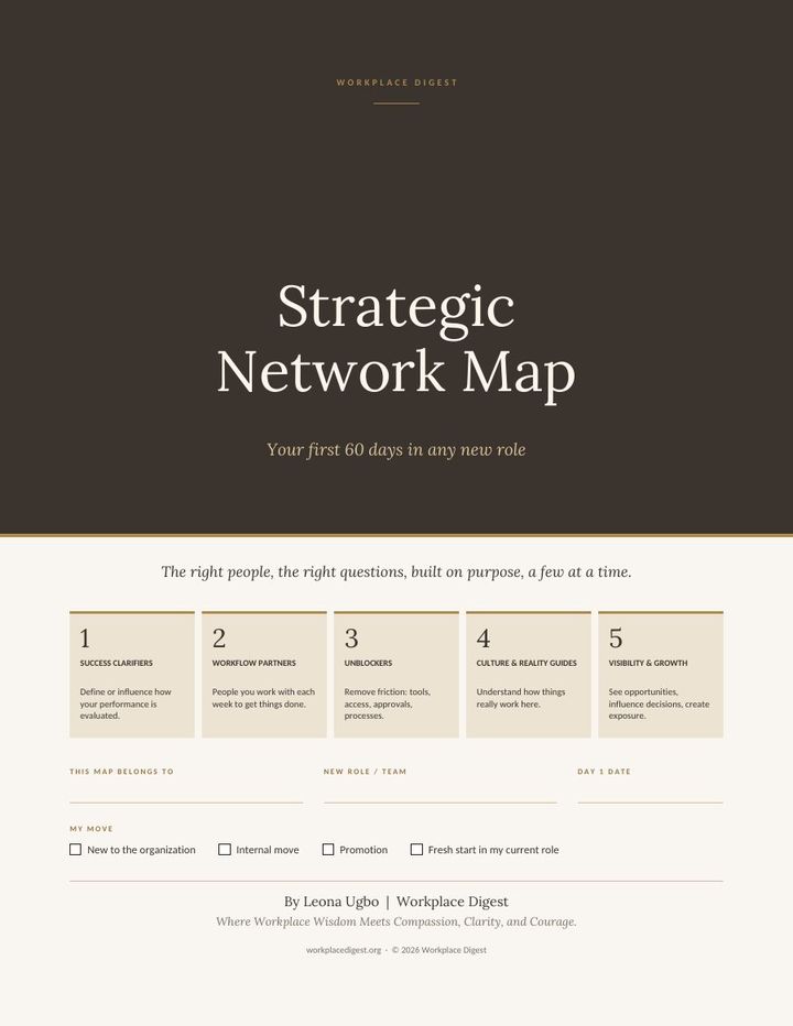Cover of Strategic Network Map, a Workplace Digest resource